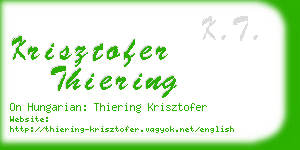 krisztofer thiering business card